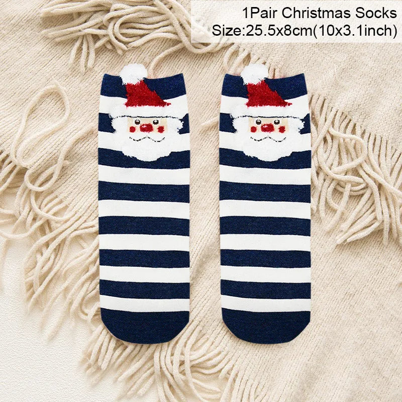 Chirstmas Ankle Socks Stocking Stuffers Cute Cartoon Novelty Winter Socks for Xmas Gift