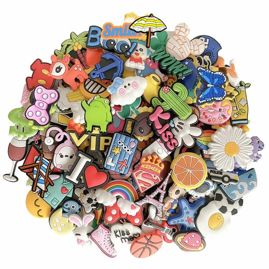 30pcs Cartoon Anime Random Bulk Shoe Charms for Sandals and Shoe Decoration