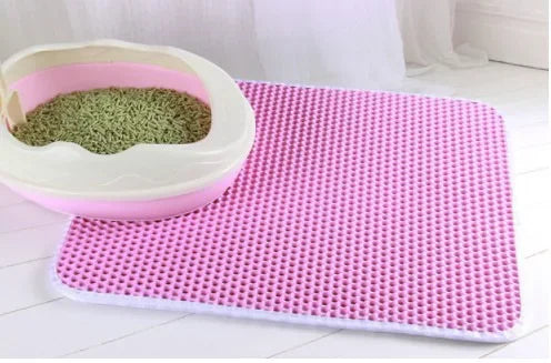 Cat Litter Mat Double Layer Waterproof Urine Proof Trapping Mat Easier to Clean,Washable