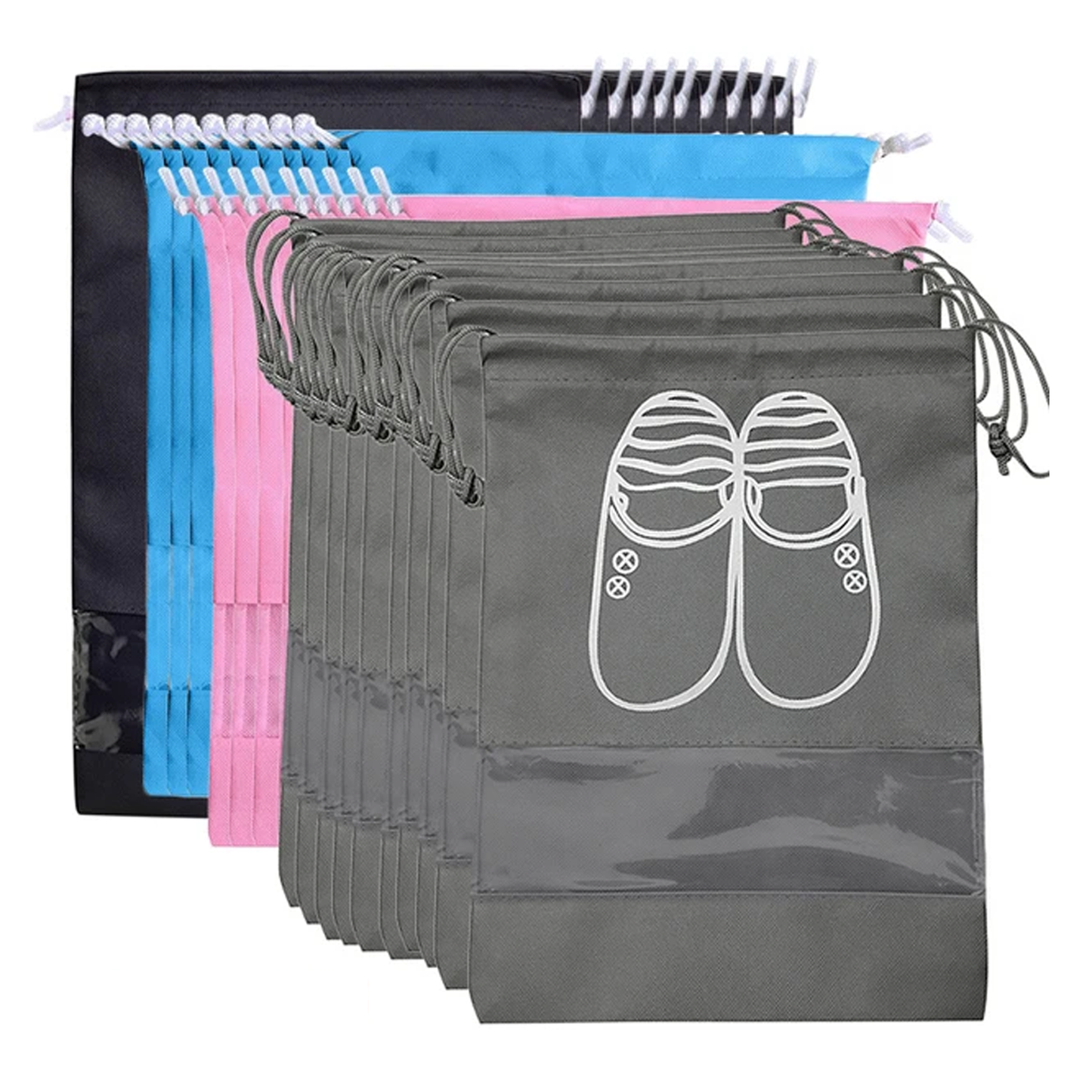 Portable Shoe Bags Organizer Drawstring Bags Travel Shoe Bags for Packing Men and Women