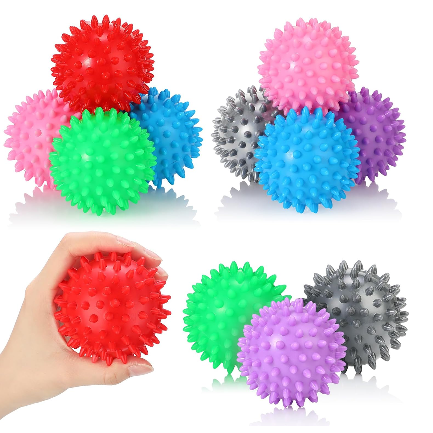 Spiky Massage Balls, Plantar Fasciitis Relief Ball  for Muscle Recovery Myofascial Release Pain Relief