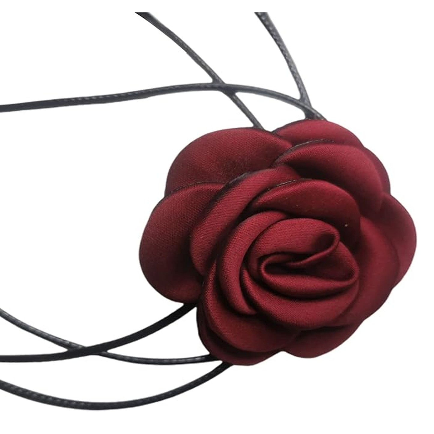 Vintage Elegant Rose Flower Choker Necklace Velvet Collar Choker for Weddings, Parties and Holiday