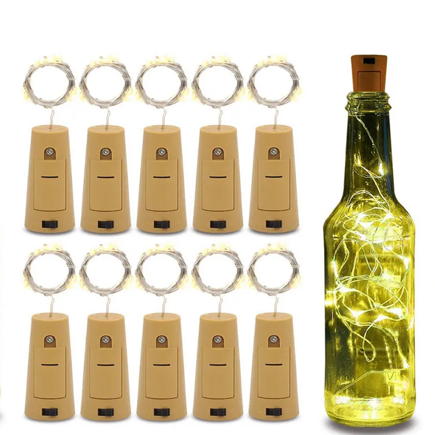 Wine Bottle Cork Lights Battery Operated Fairy Mini String Lights for Party Christmas Halloween Wedding Decoration