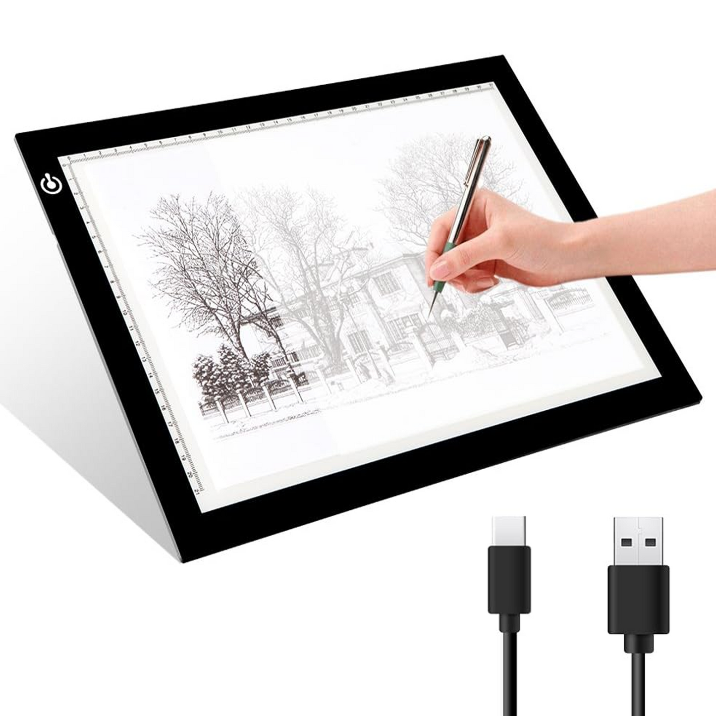 Portable LED Tracing Light Board Pad Adjustable USB Power Light for Drawing, Animation, Stenciling