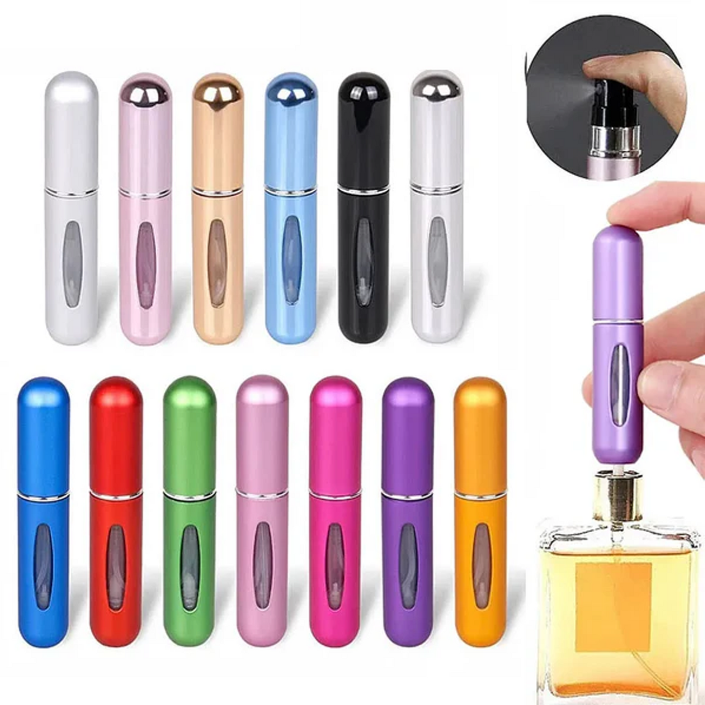 Mini Refillable Perfume Bottle Travel Spray Scent Pump Dispenser Pump Transfer Tool for Travelling