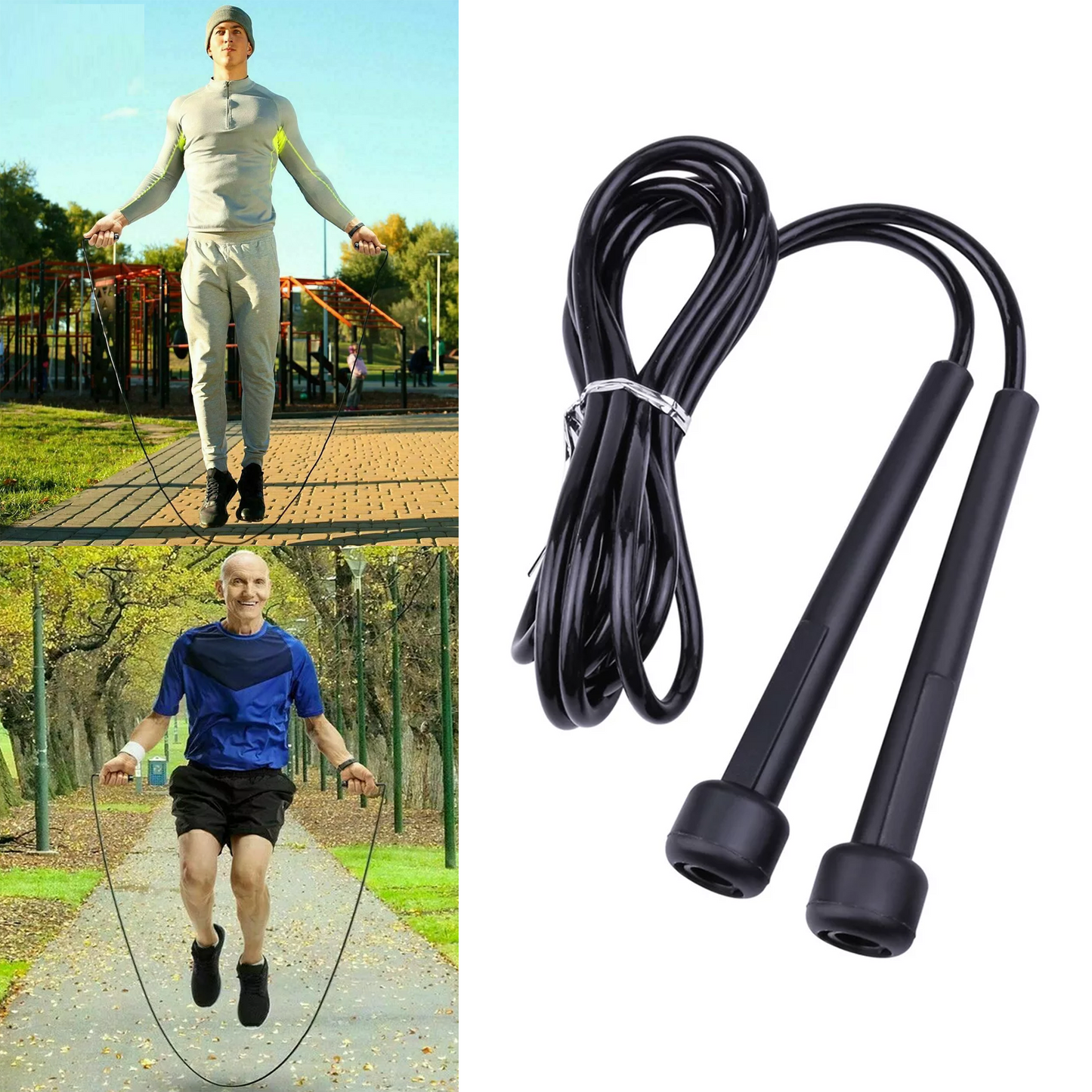 Weighted Jump Rope Skipping Rope Tangle-Free Rapid for Workout Fitness, Weight Loss, Excercise at Home School Gym