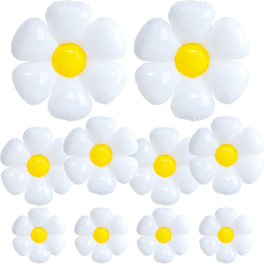 Daisy Flower Foil Balloons for One or Two Groovy Party Decorations Girls Daisy Themed Birthday