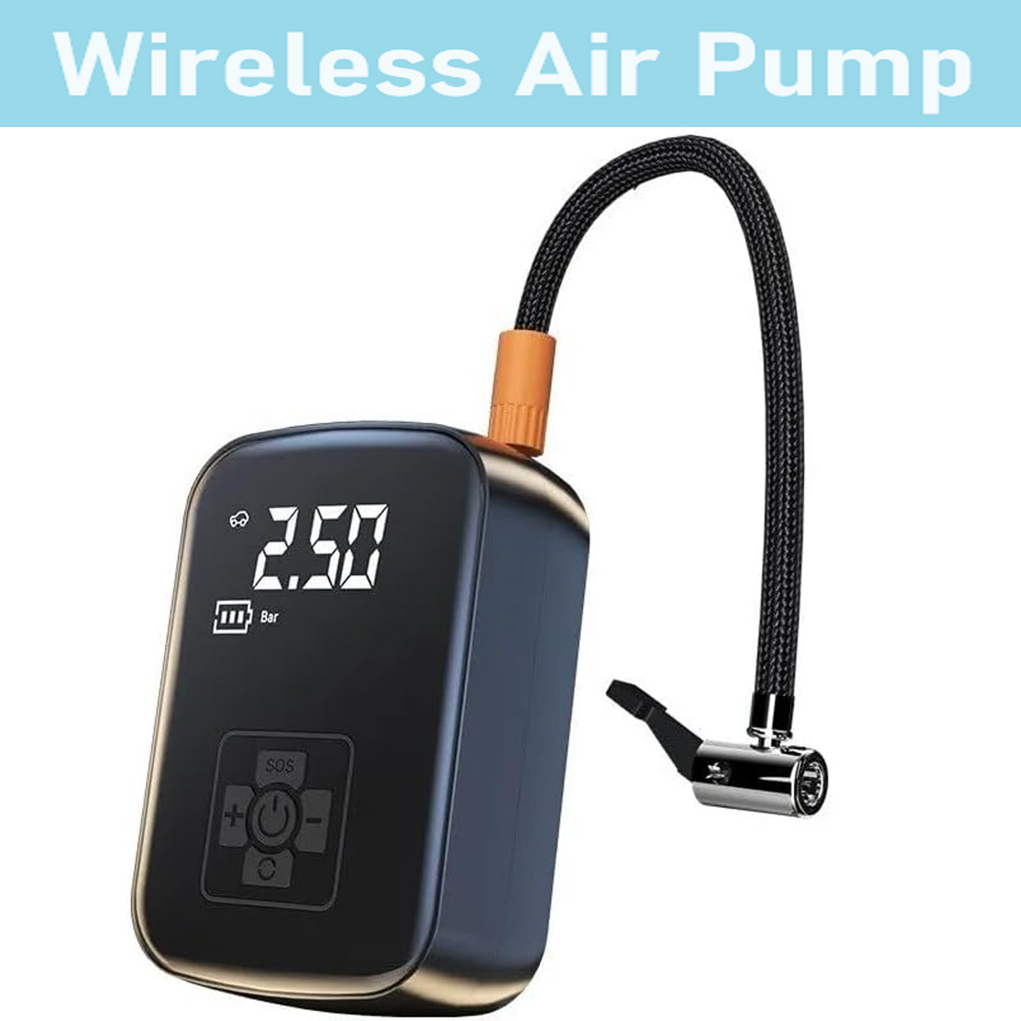 Wireless Car Air Compressor Electric Tire Inflator Pump for Motorcycle Bicycle Boat Auto Tyre