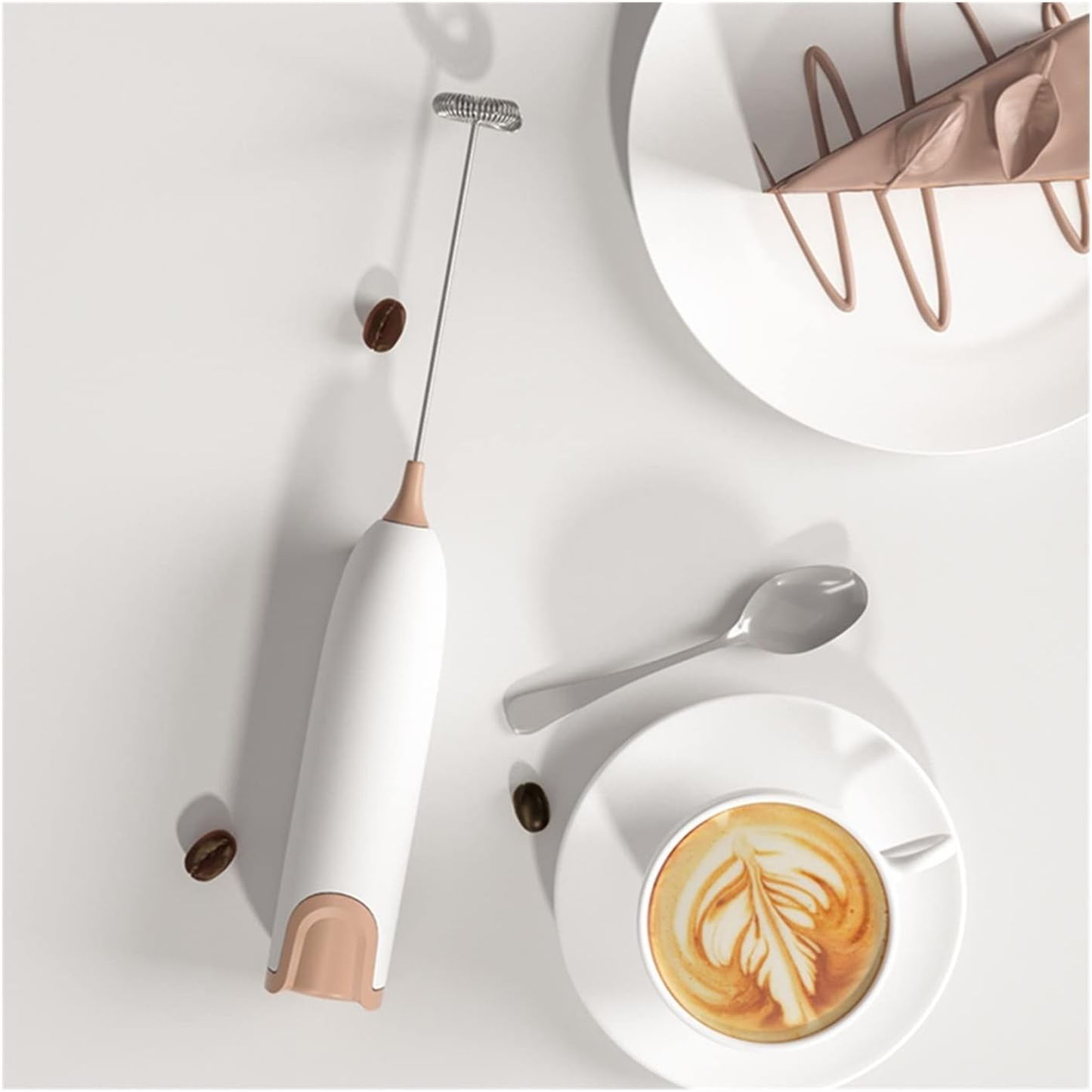 Electric Powerful Milk Frother Fast Handheld Drink Mixer Foam Maker for Coffee, Lattes, Cappuccino, Frappe