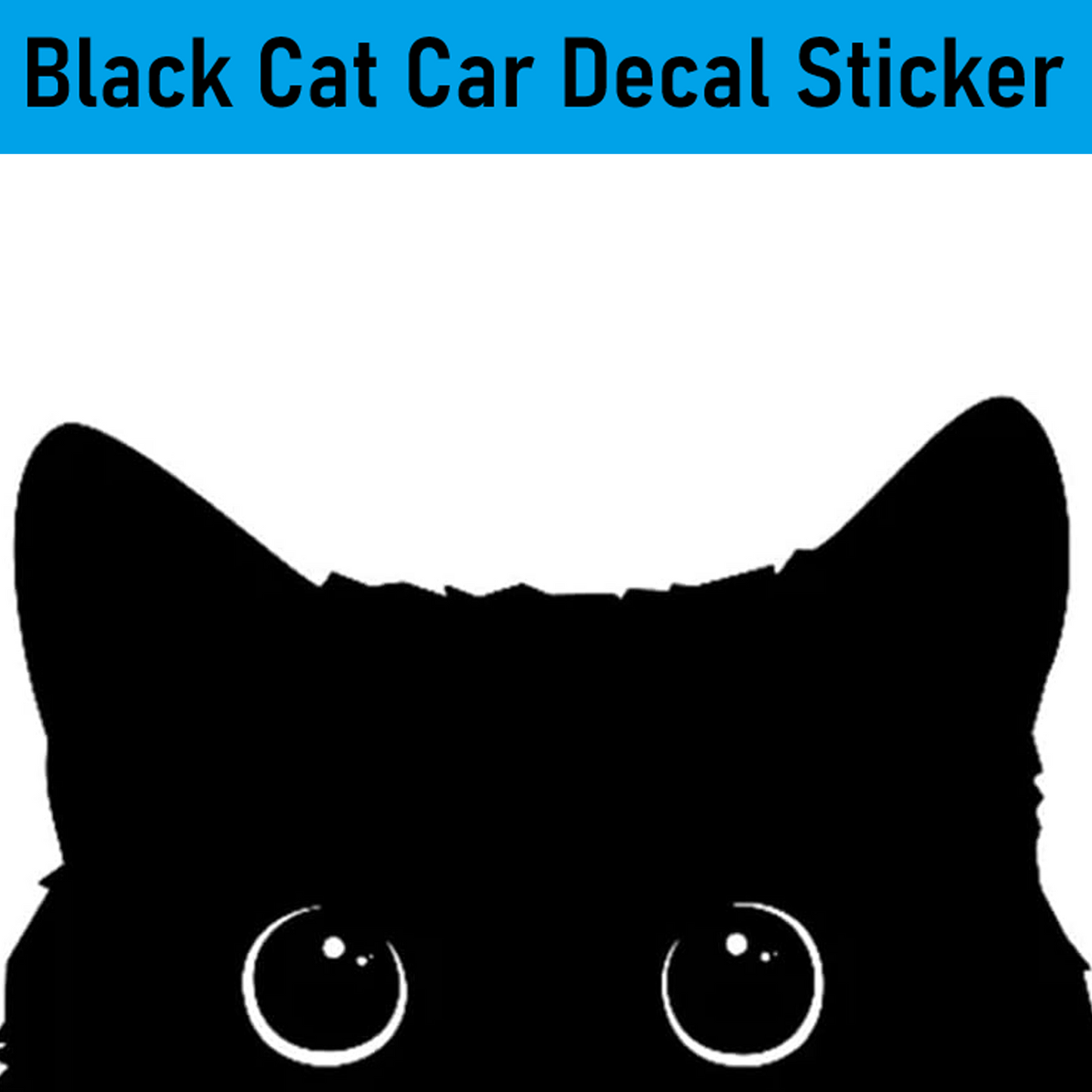 Funny Black Cat Car Decal, Trunk Bumper Decal, Window Sticker, Suitable for Cars, Trucks, Laptops