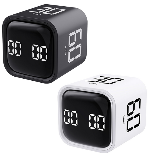 Rotation Gravity Cube Timer Countdown & Stopwatch Modes, Silent Operation, Perfect for Cooking, Skincare