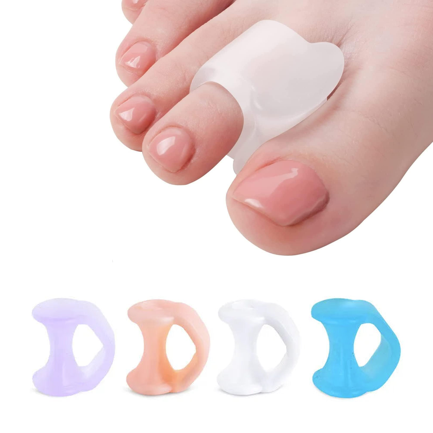 Toe Separators, Bunion Corrector for Curled and Overlapping Toes, Hammer Toe Corn and Blister