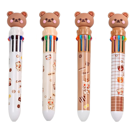 Cartoon Teadybear Ballpoint Pen Novelty Stationery, Cartoon Writing Pens for School Office Supplies