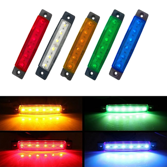 10Pcs 6LED Truck Trailer Side Marker Indicators light for RV Camper Motorcycle Waterproof