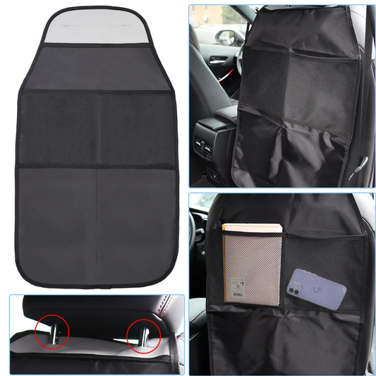 Car Kick Mats with Organizer Backseat Protector Seat Covers for Your Car, SUV, Minivan or Truck Seats