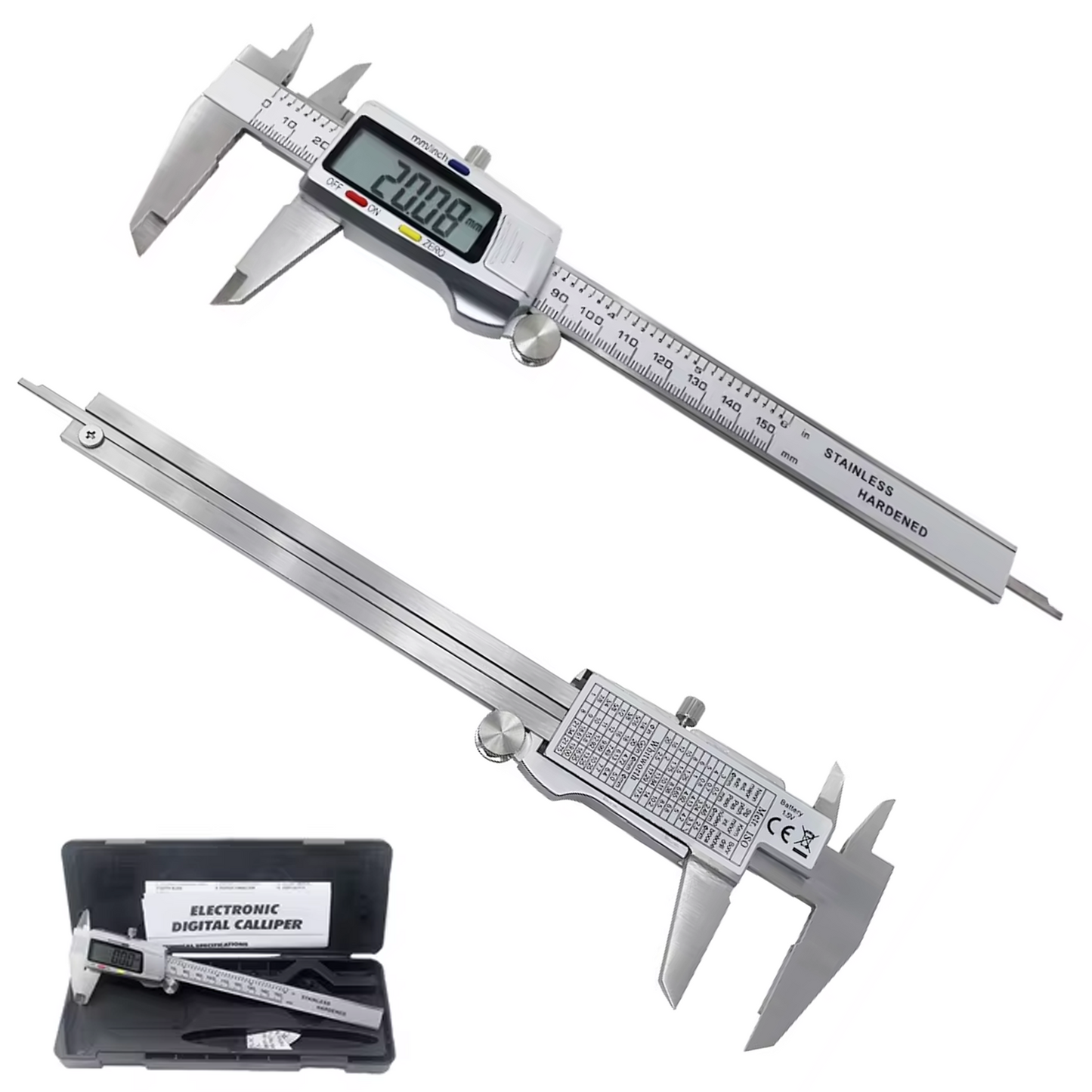 Digital Caliper Measuring Tool Micrometer with Large LCD Screen for DIY/Household