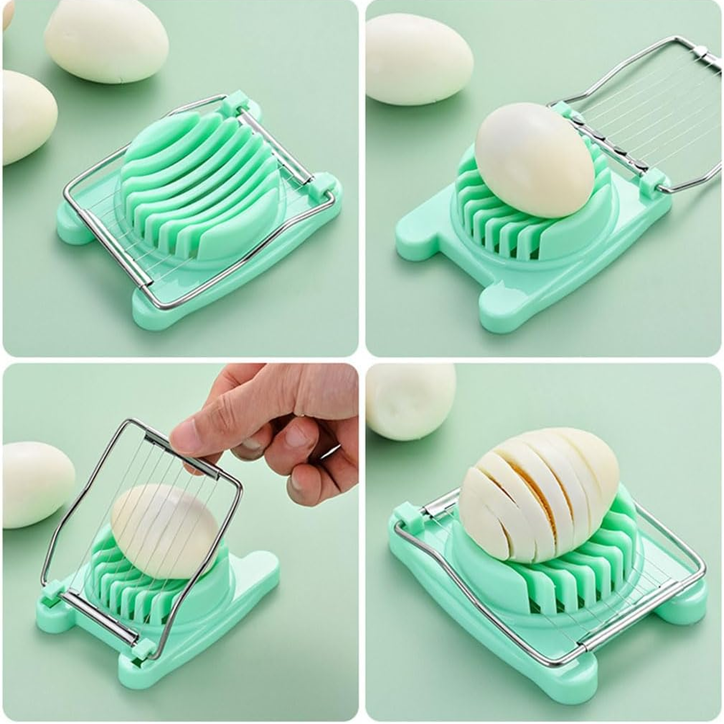 Egg Slicer Stainless Steel Hard Boiled Eggs Cutter for Soft Fruit Eggs Mushroom Food Peeler