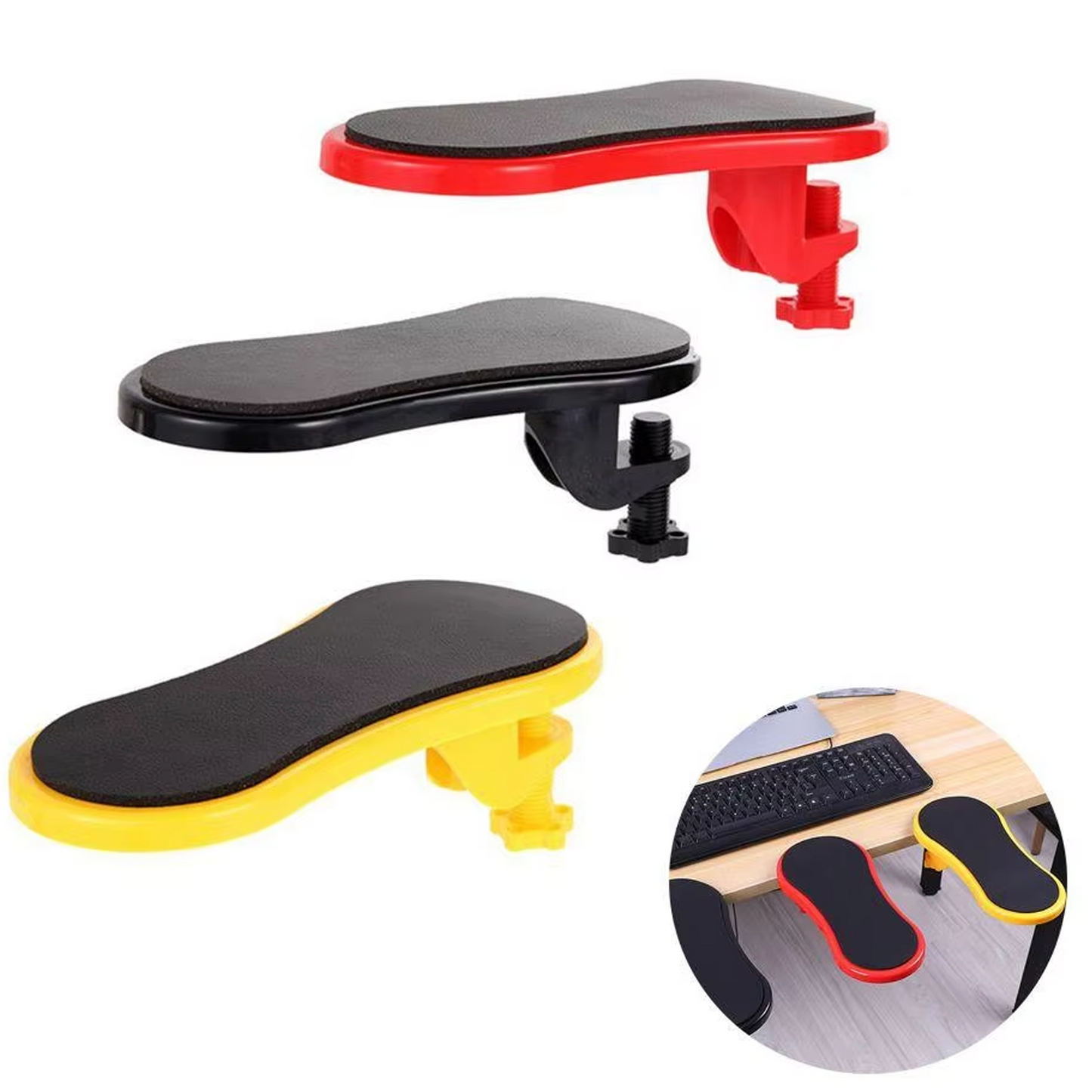 Computer Arm Rest Support Adjustable for Computer Desk Arm Rest Extender Rotating Mouse Pad Holder for Table