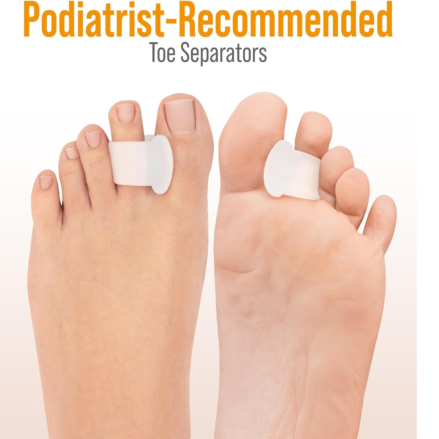 Toe Separators, Bunion Corrector for Curled and Overlapping Toes, Hammer Toe Corn and Blister