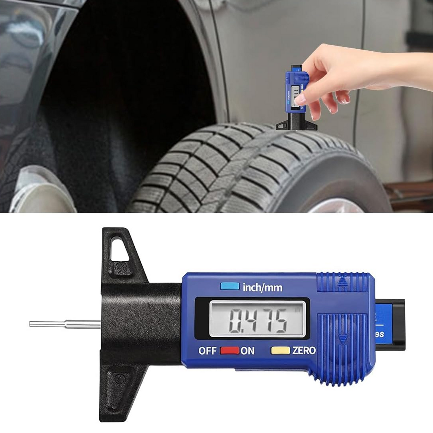 Digital Tire Tread Depth Gauge Tread Checker Tire Tester for Cars Trucks Vans SUV