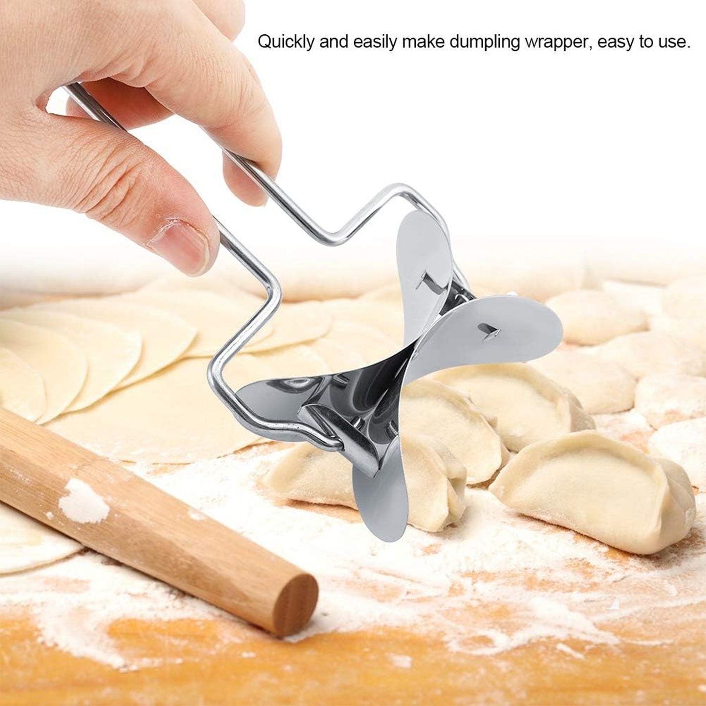 Stainless Steel Ravioli Dough Cutter Circle Dumpling Wrapper Skin Maker Pastry Cutting Tool