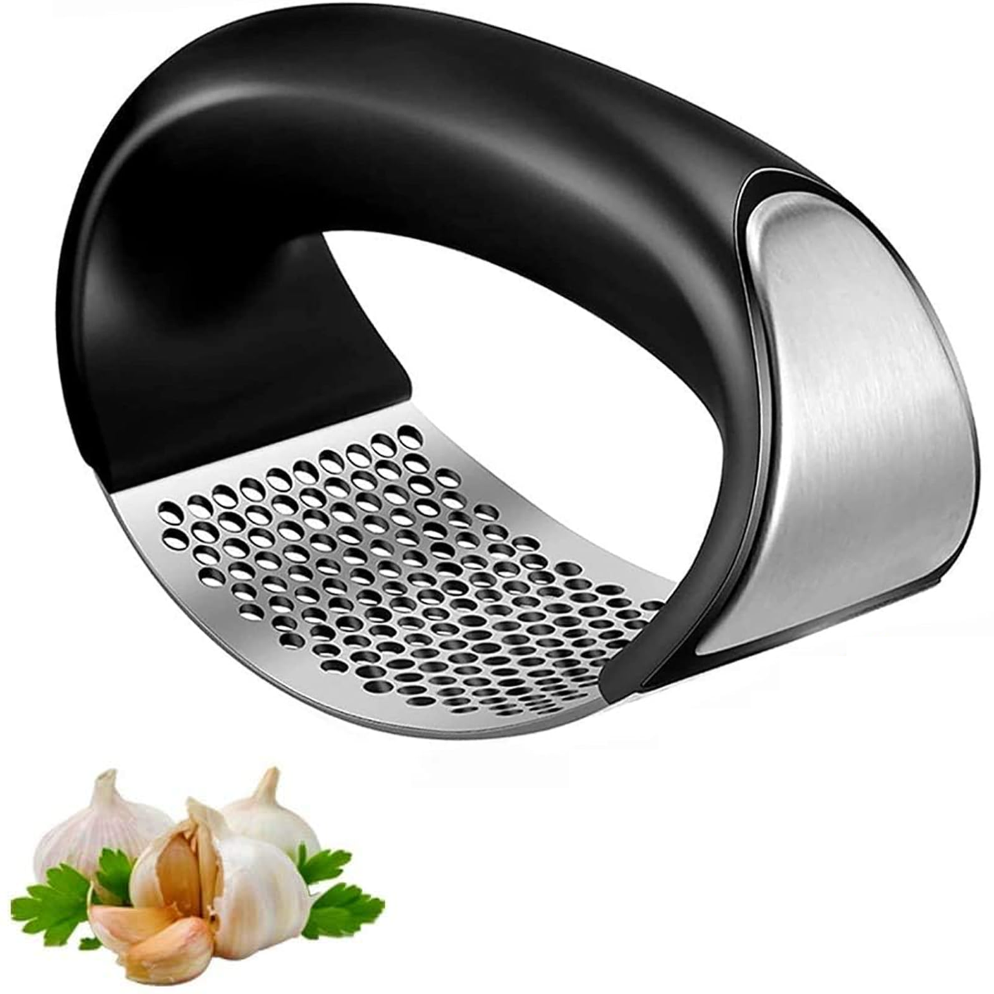 Garlic Press Cutter Stainless Steel Garlic Mincer Crusher with Ergonomic Handle Kitchen Gadgets