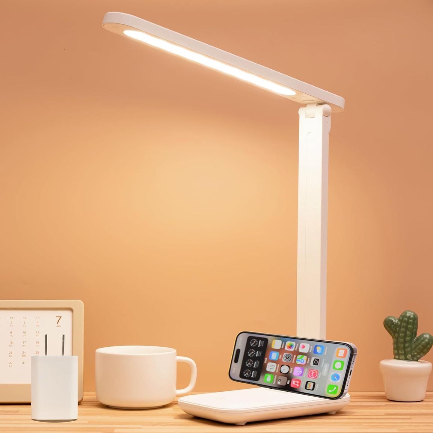 Dimmable LED Desk Table Reading Lamp With USB Charging Port 3 Lighting Modes for Home Office