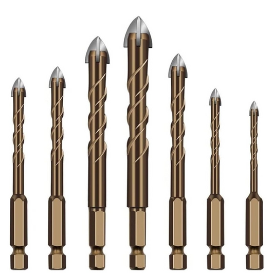 Masonry Concrete Drill Bit Set for Wall Mirror, Plastic and Wood, Concrete or Brick Wall