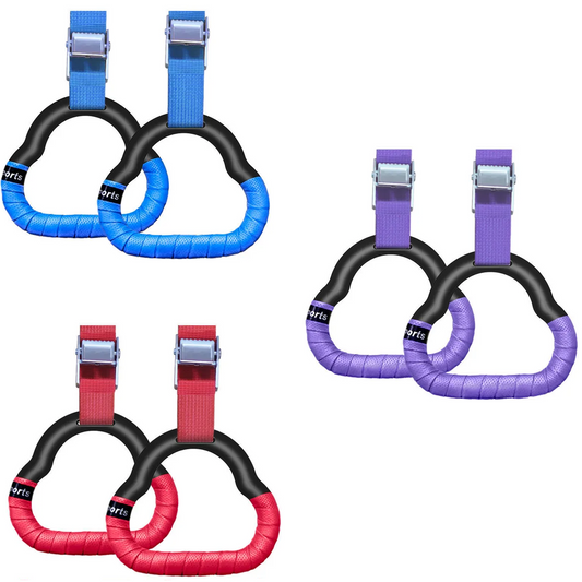 Gymnastics Rings Kid Sport Toy Non-Slip Gym Rings With Swing Adjustable Straps Pull-up Workout Gymnastics Fitness Equipment Toy