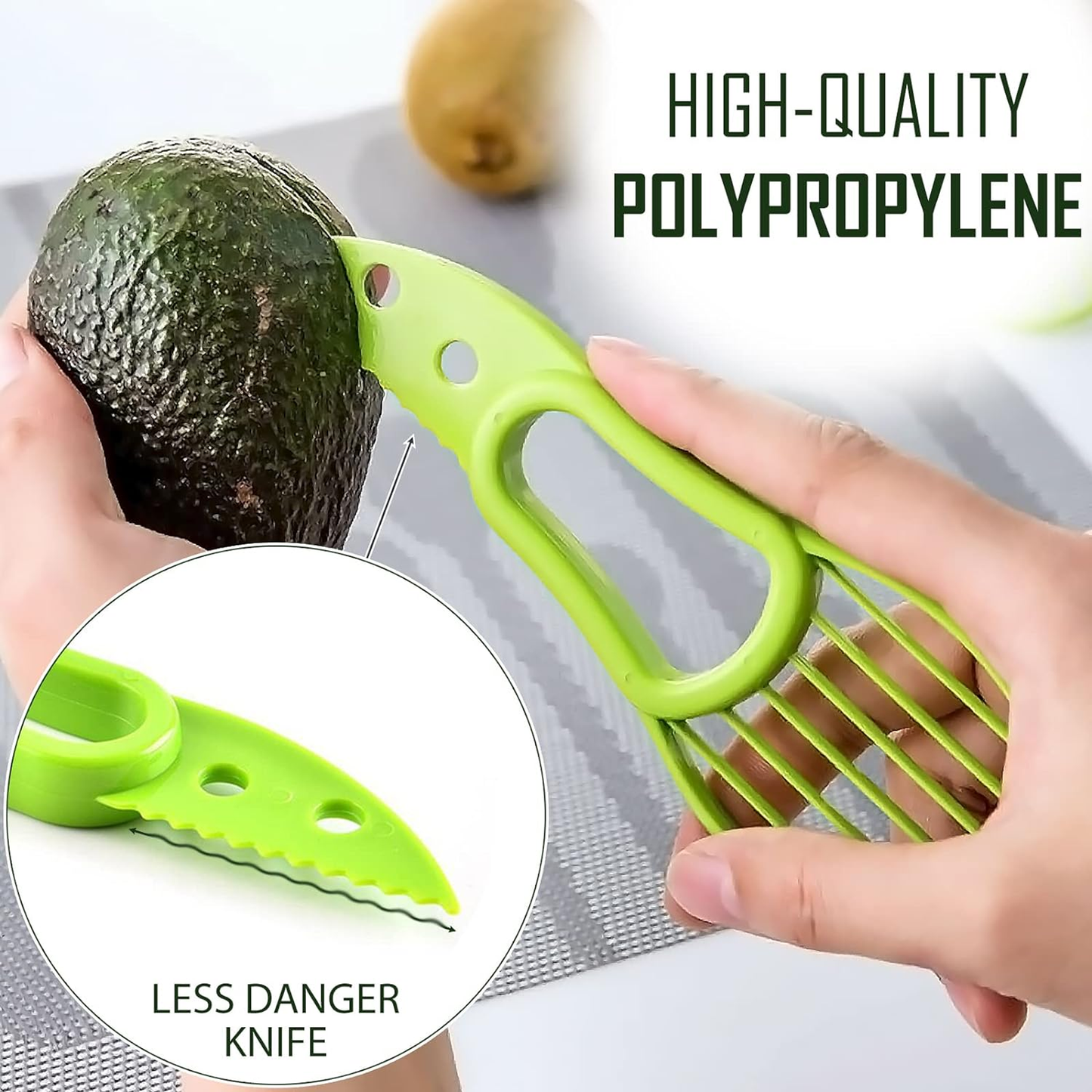 3 In 1 Avocado Peeler and Scooper for Fruits & Vegetable Peel Kitchen Gadget Accessories