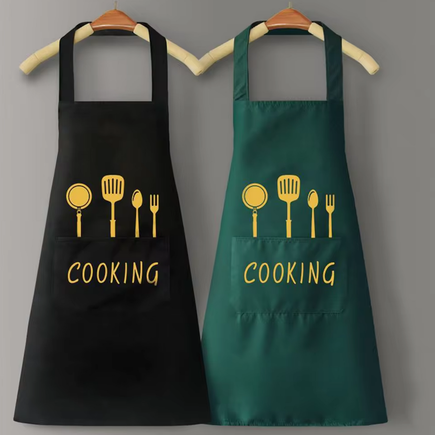 Kitchen Aprons for Women with Pockets for Cooking, Baking, Cleaning, Gardening, BBQ