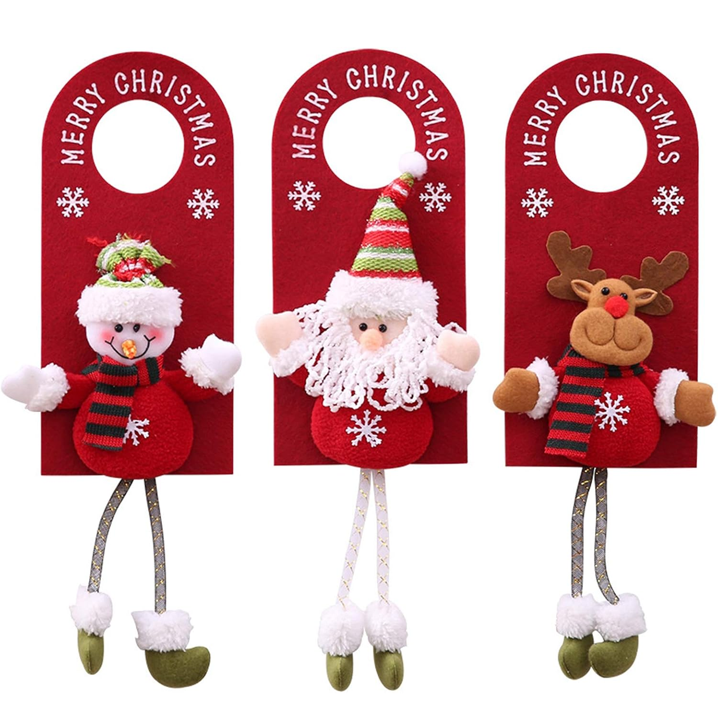 Christmas Door Hangers Santas Door Handles Hanging Ornaments for Home Hotel Kitchen Bedroom Door Hanger