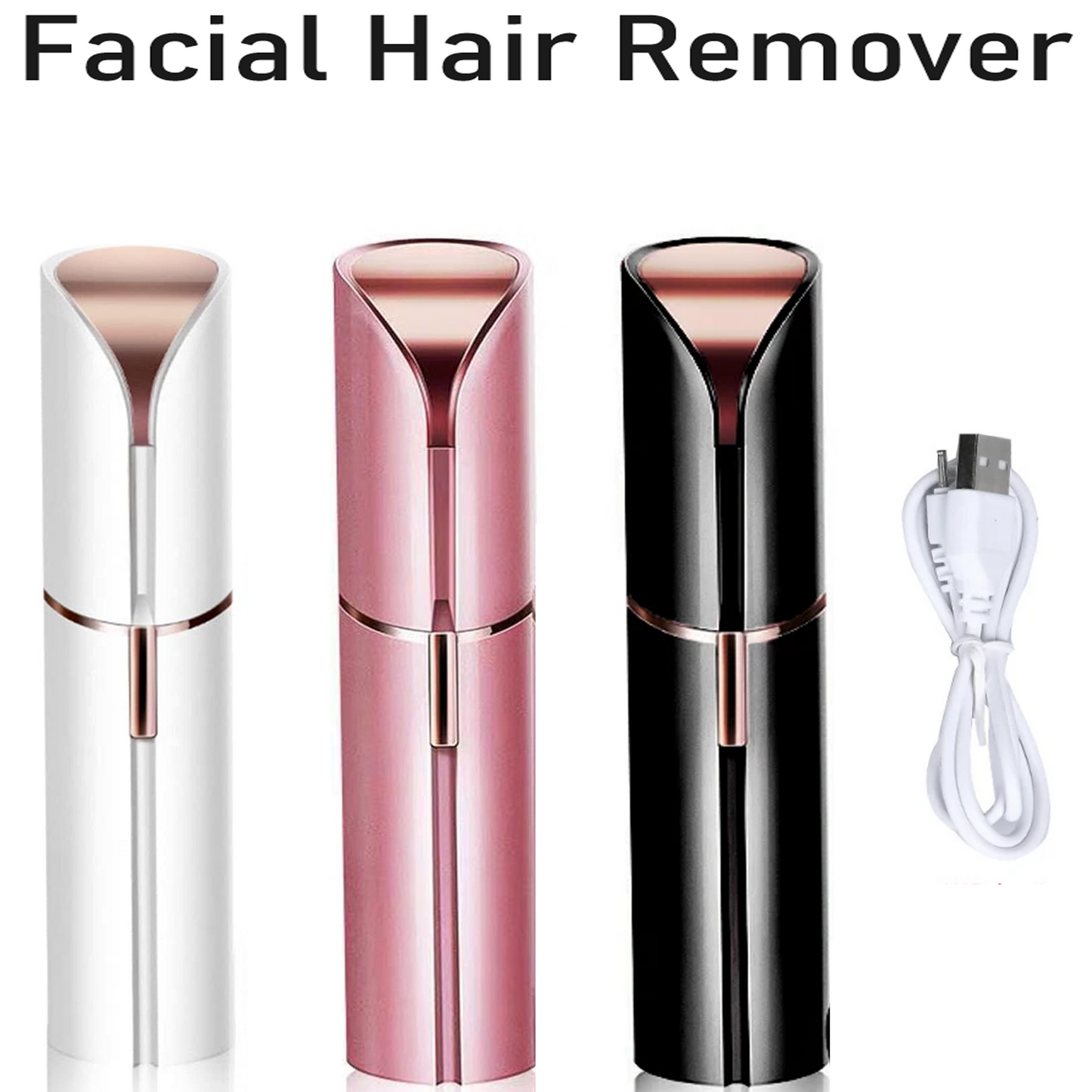 Facial Hair Removal Electric Razor Shaver Rechargeable for Lips, Chin, Armpit, Peach Fuzz, Cheek Women