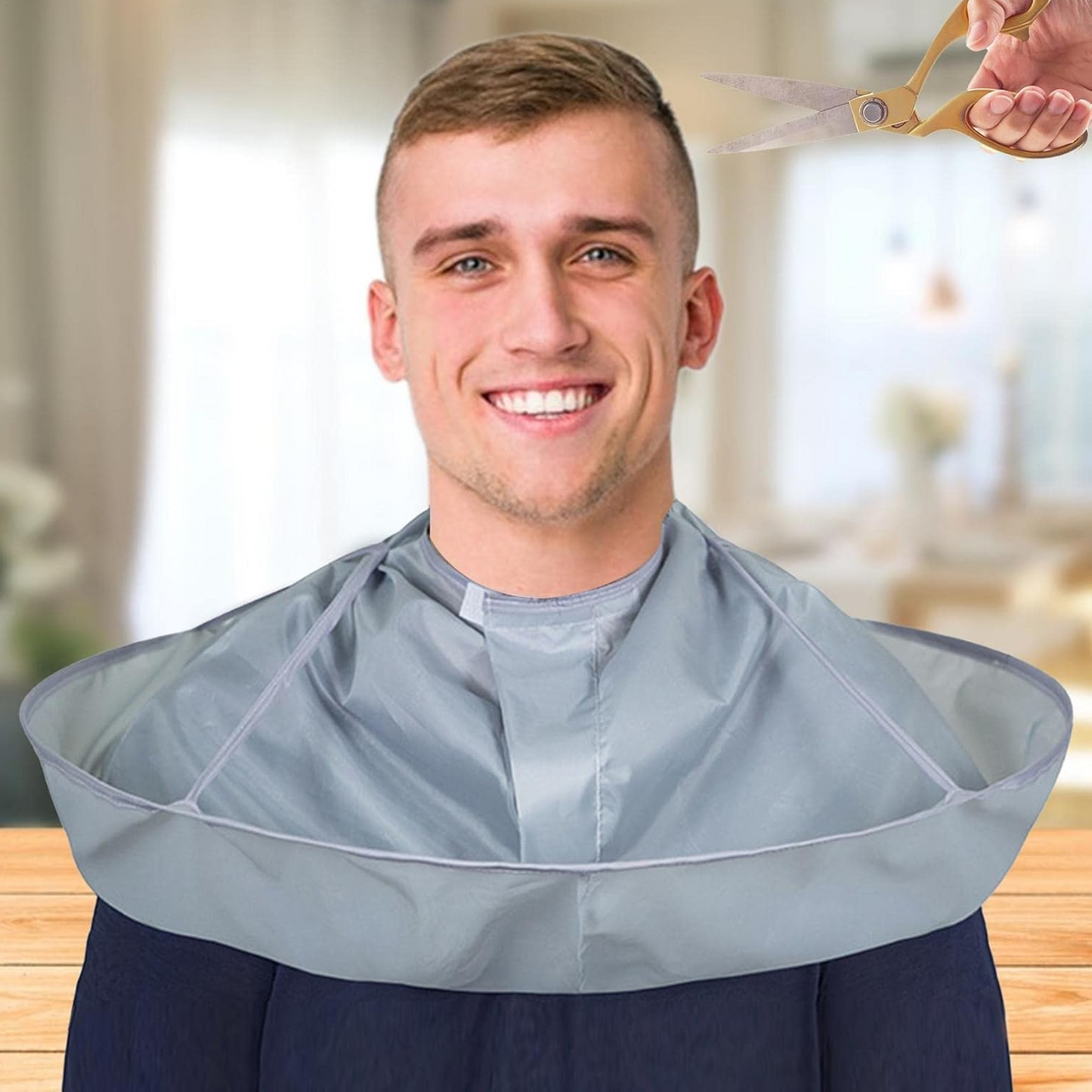 Hair Cutting Umbrella Cape Professional Salon Barber Cape Foldable Haircut Cloak for Adult Men and Women