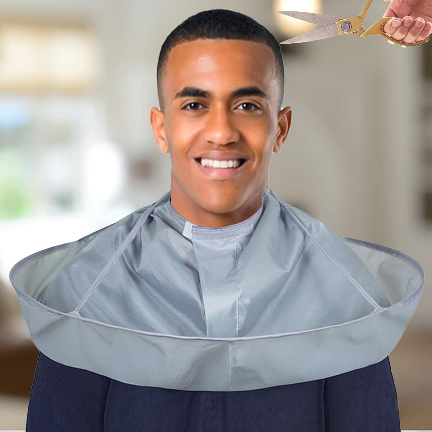 Hair Cutting Umbrella Cape Professional Salon Barber Cape Foldable Haircut Cloak for Adult Men and Women