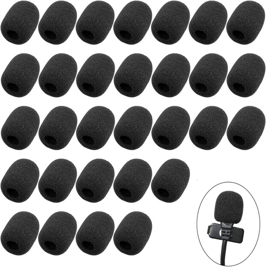 Mini Size Lapel Headset Microphone Windscreen Foam Cover Windscreen or Headset Lavalier Noise Reduction