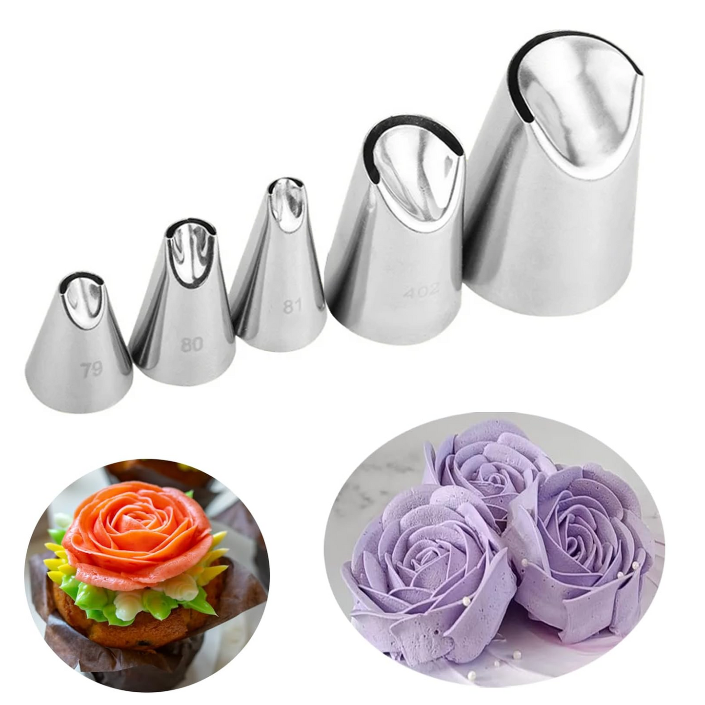 Large Cake Decorating Piping Tips Set Frosting Piping Pastry Kit Baking Tools For Cookies