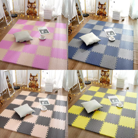 Baby Carpet Squares Puzzle Mat Foam Floor Interlocking Tiles Mats for Kids & Babies