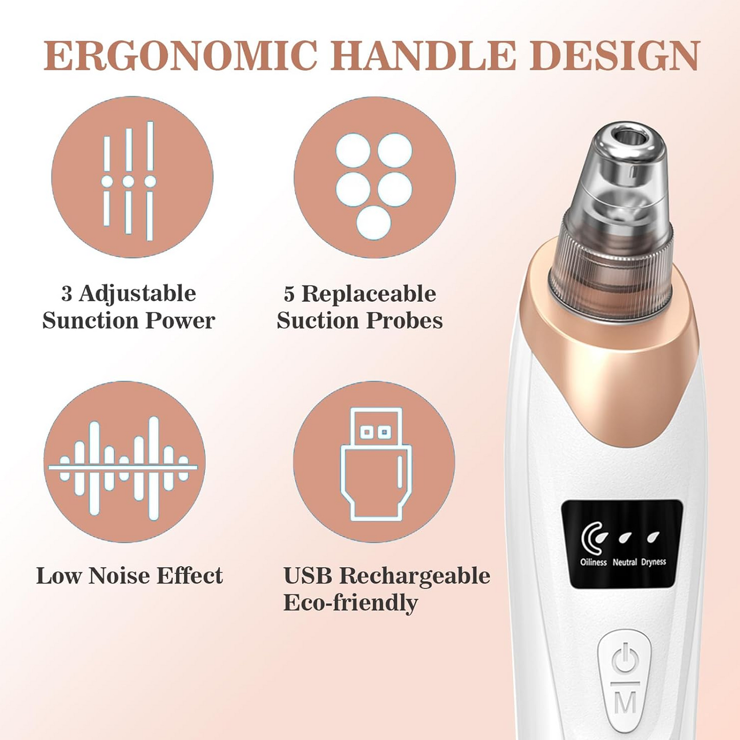 Blackhead Remover Tools Electric Pore Vacuum Extractor for Face Acne Whitehead Removal Tool