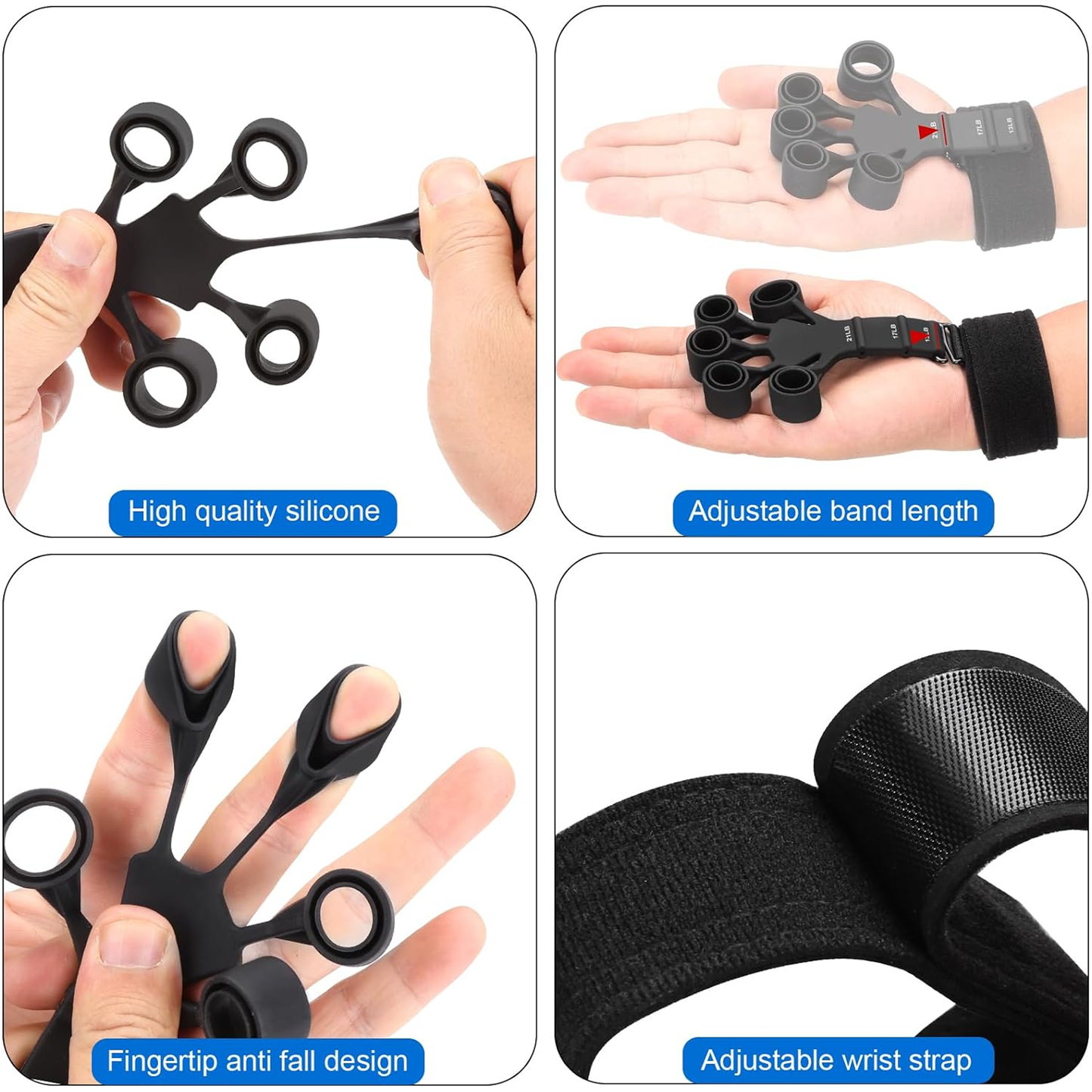 Hand Grip Strength Trainer Finger Strengthener for Muscle Building, Arthritis, Carpal Tunnel