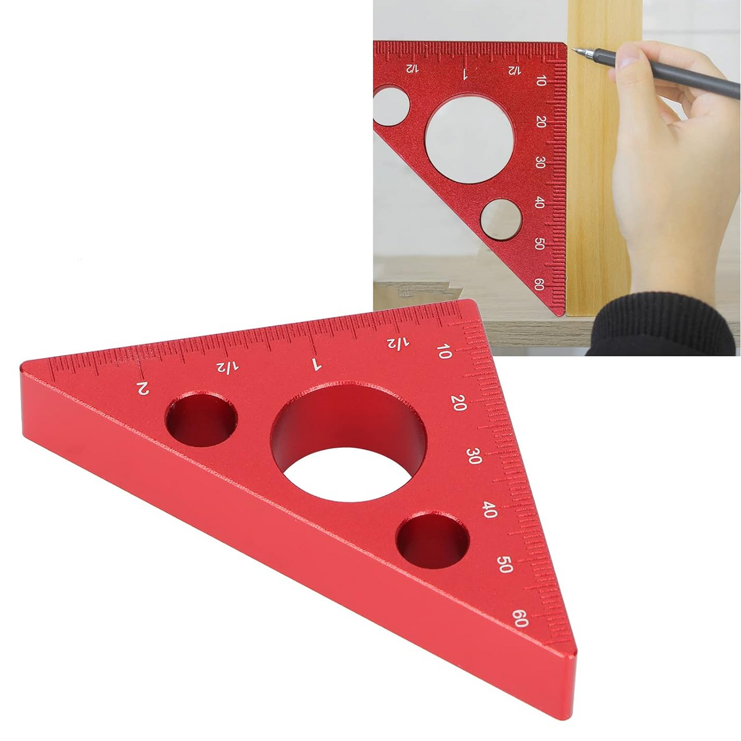 Right Angle Measuring Layout Ruler Tool Miter Scriber Gauge Triangle Ruler Square Tool