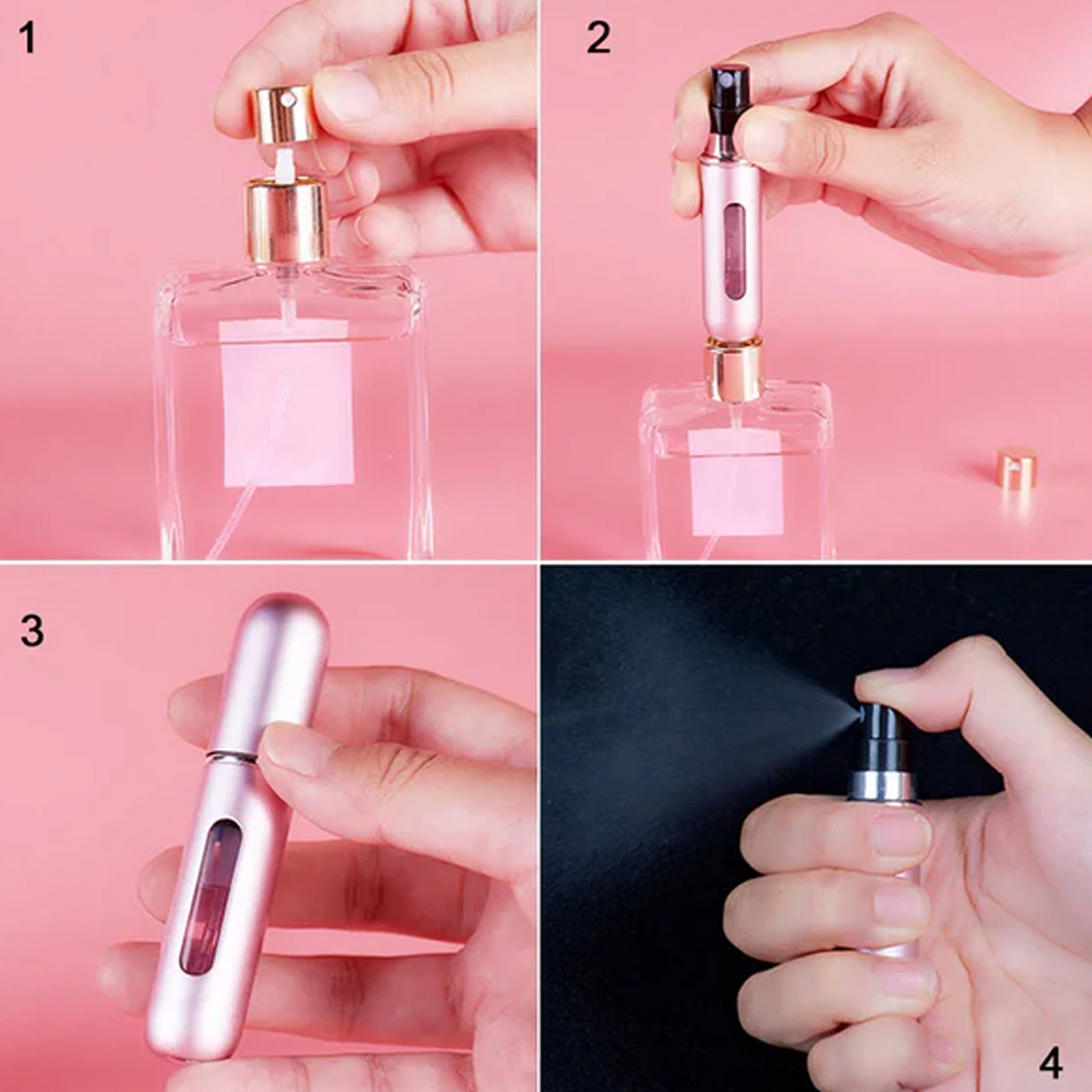 Mini Refillable Perfume Bottle Travel Spray Scent Pump Dispenser Pump Transfer Tool for Travelling