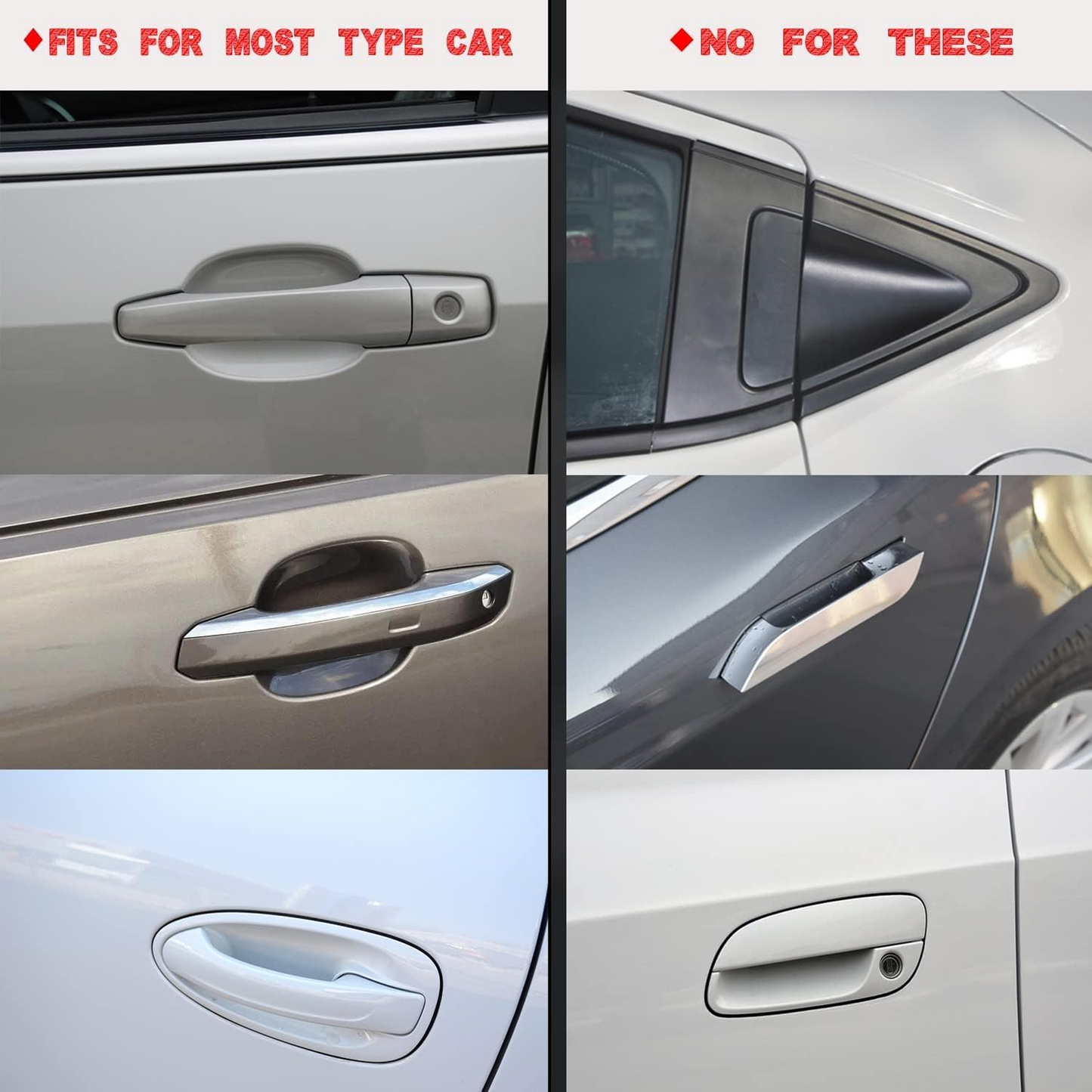 Car Door Handle Protector Accessories Clear Door Bowl Protection Film Waterproof Anti-Scratch Stickers Covers