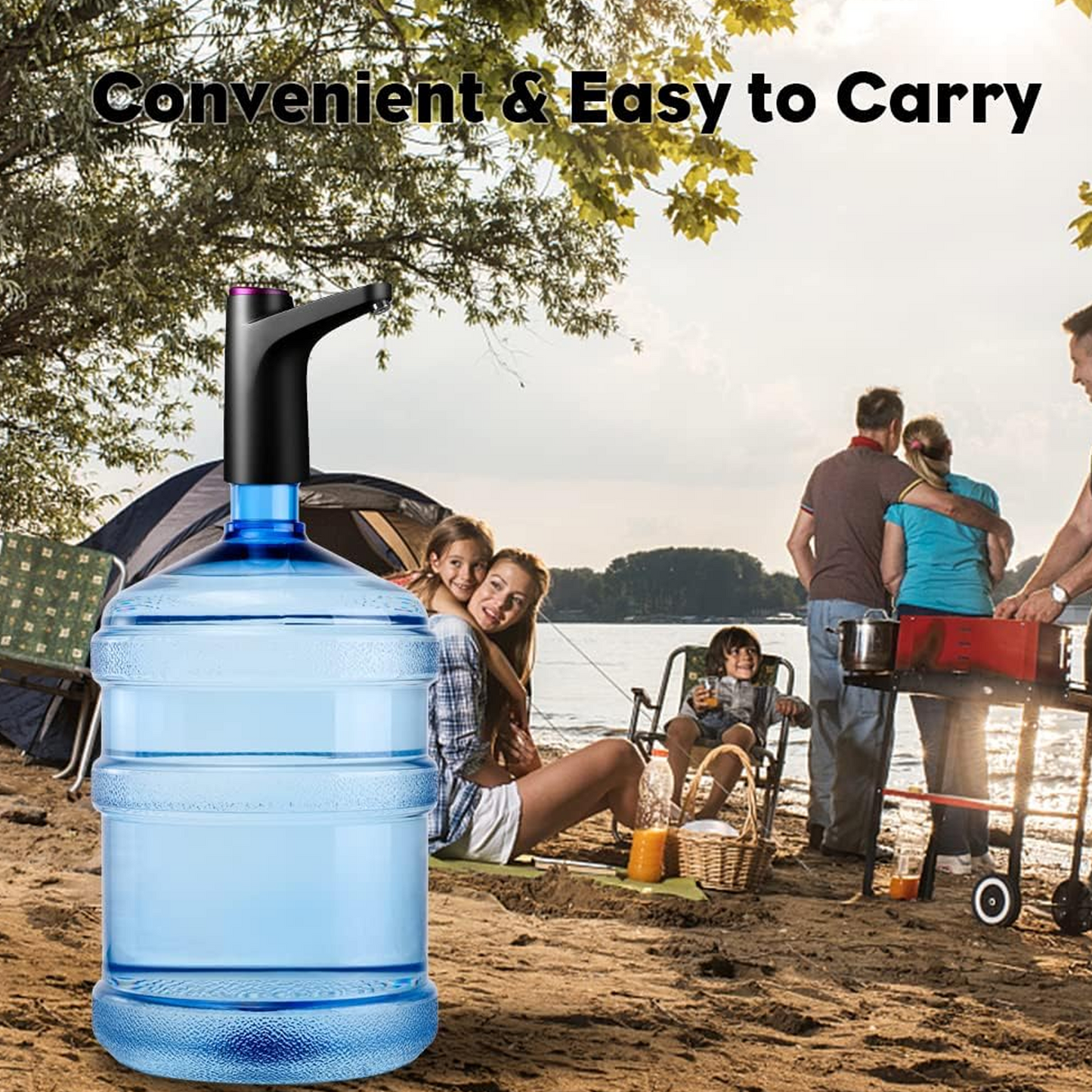 Water Bottle Pump 5 Gallon Water Dispenser USB Charging Electric Water Dispenser for 2-5 Gallon Bottle