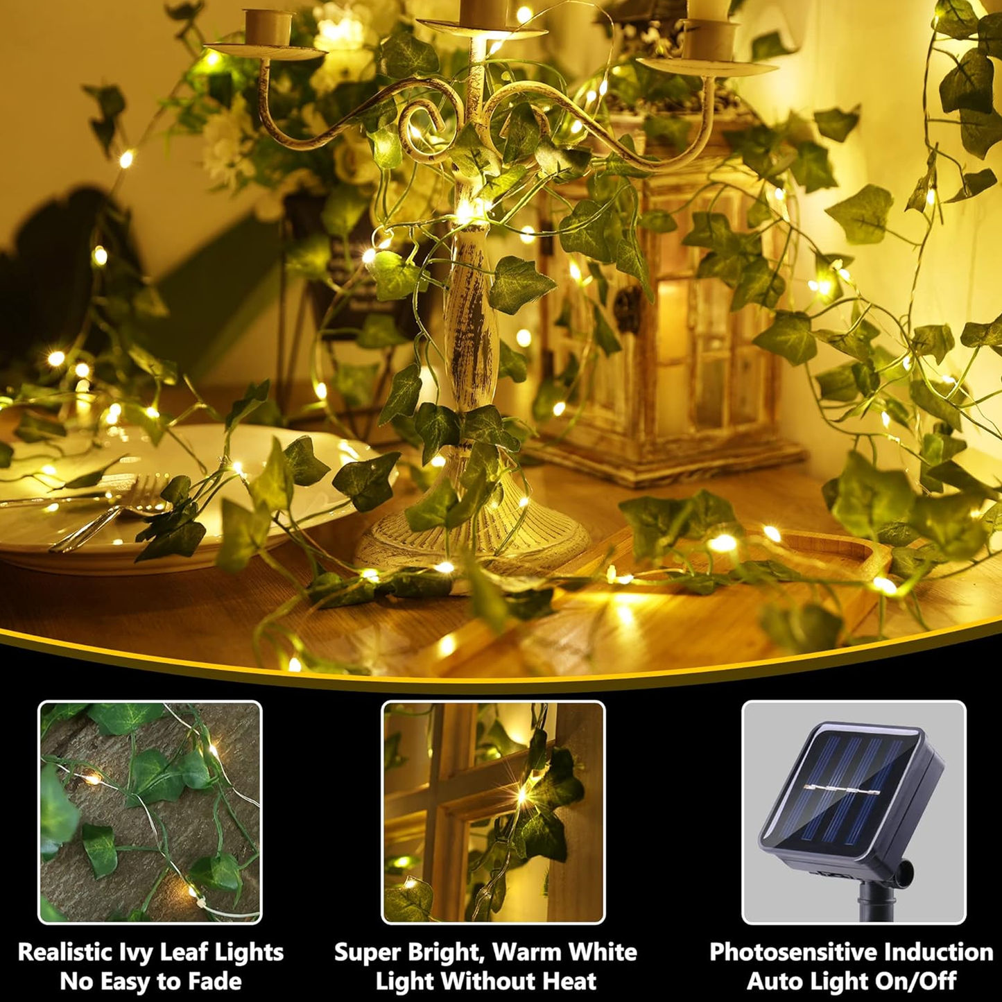 Maple Vines with Lights for Bedroom LED Fairy Lighs with Vines for Bedroom Wall Decor Wedding