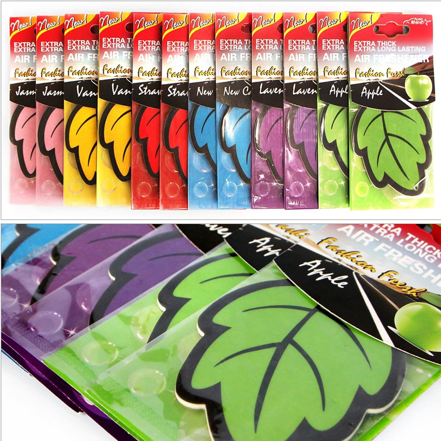 Car Air Freshener Scented Tea Paper Auto Hanging Vanilla Perfume Fragrance Leaf Shape Car Interior Accessories