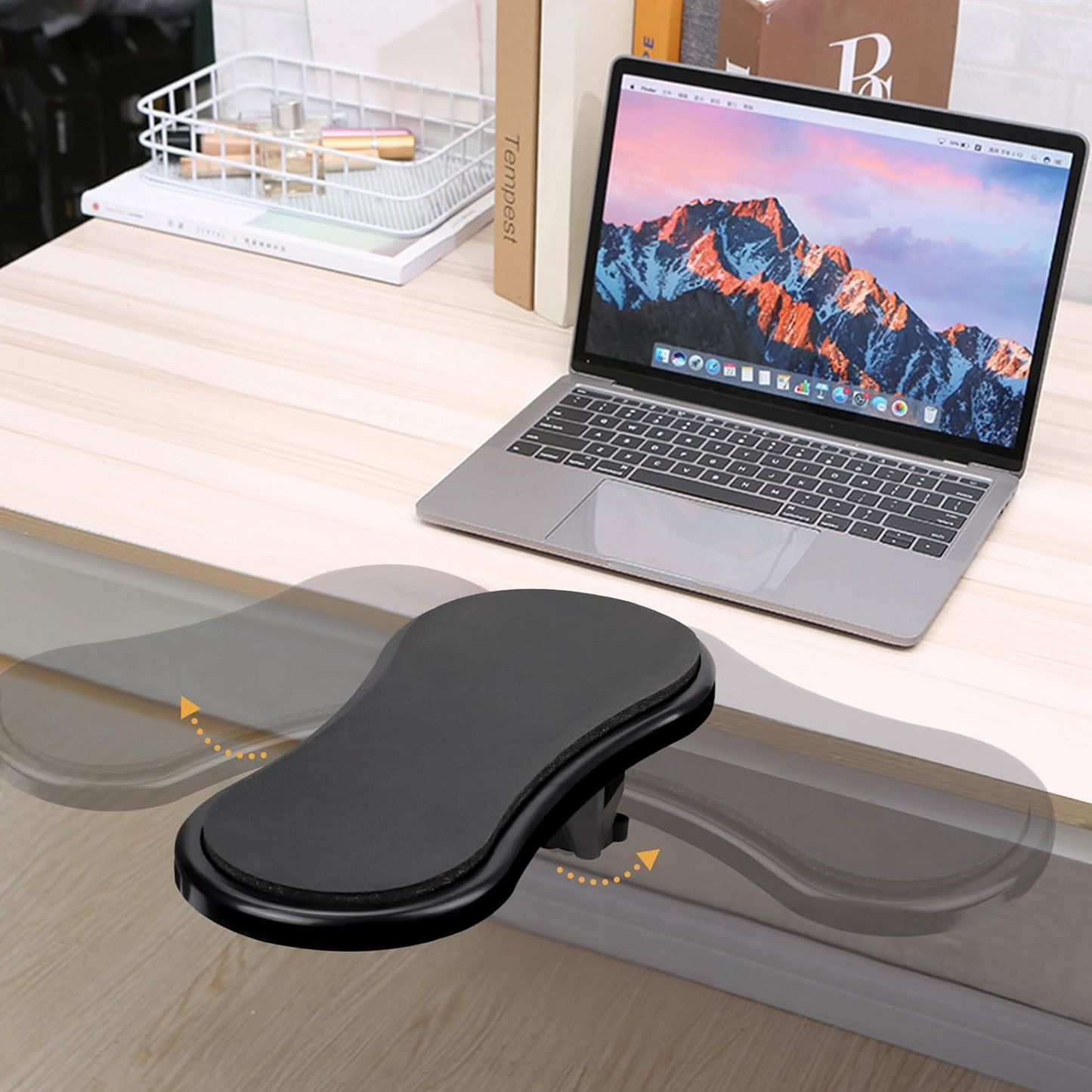 Computer Arm Rest Support Adjustable for Computer Desk Arm Rest Extender Rotating Mouse Pad Holder for Table