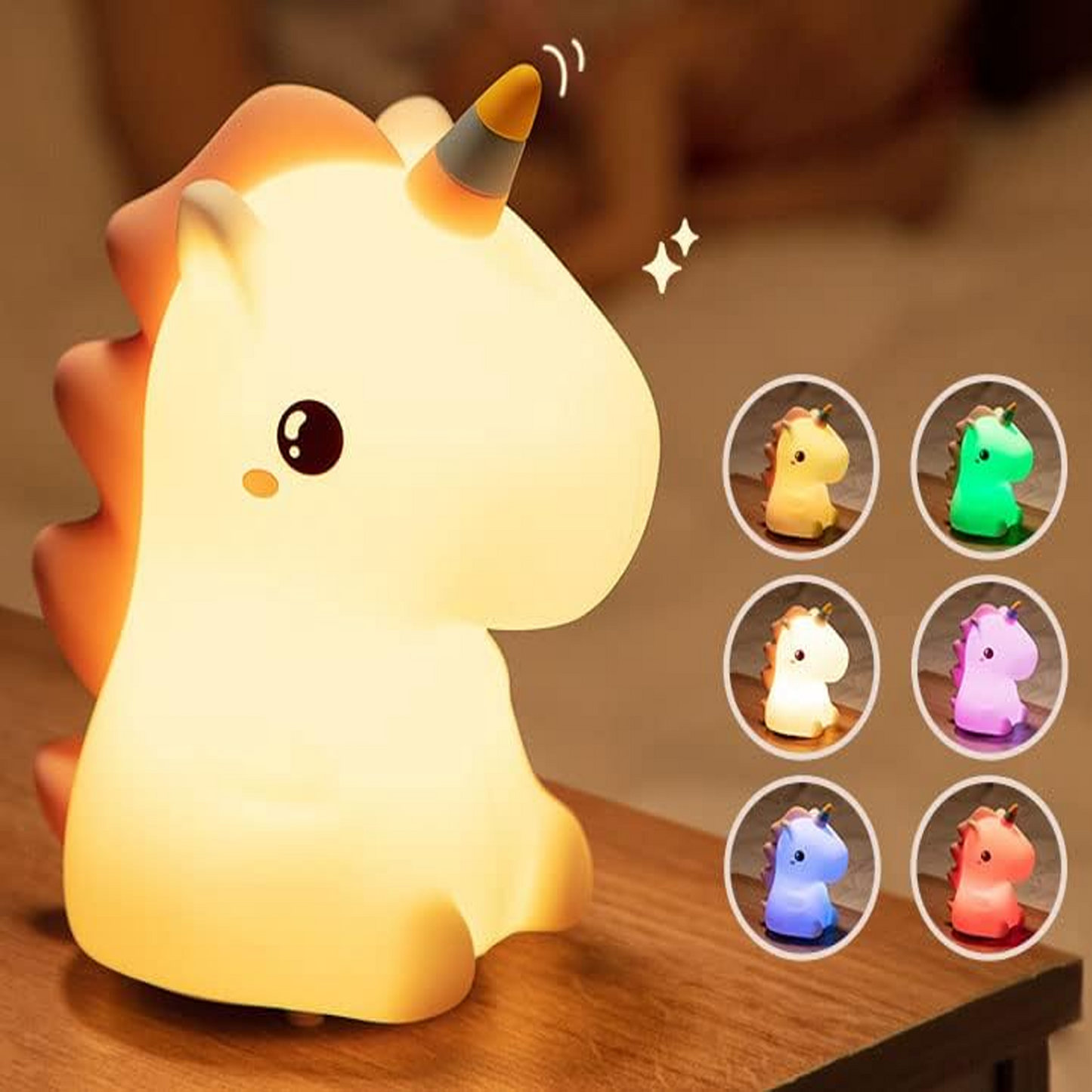 Unicorn Night Light USB Rechargeable Cute Light for Kids Bedroom, Toddler, Baby, Christmas Gifts