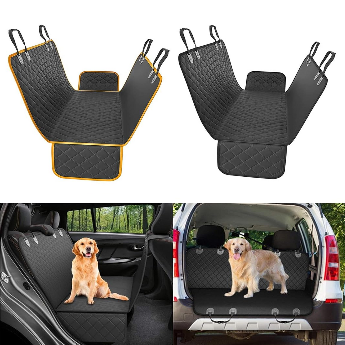 Dog Car Seat Cover Waterproof Hammock Back Seat Covers for Cars, Trucks & SUV