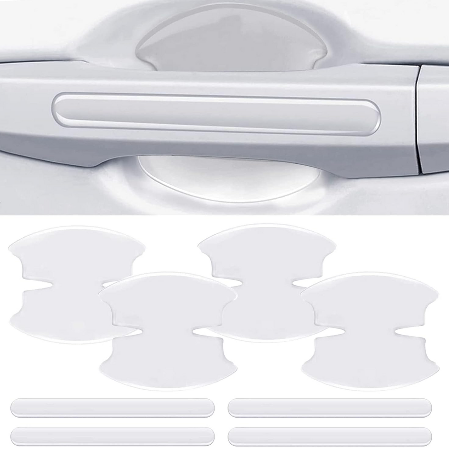 Car Door Handle Protector Accessories Clear Door Bowl Protection Film Waterproof Anti-Scratch Stickers Covers